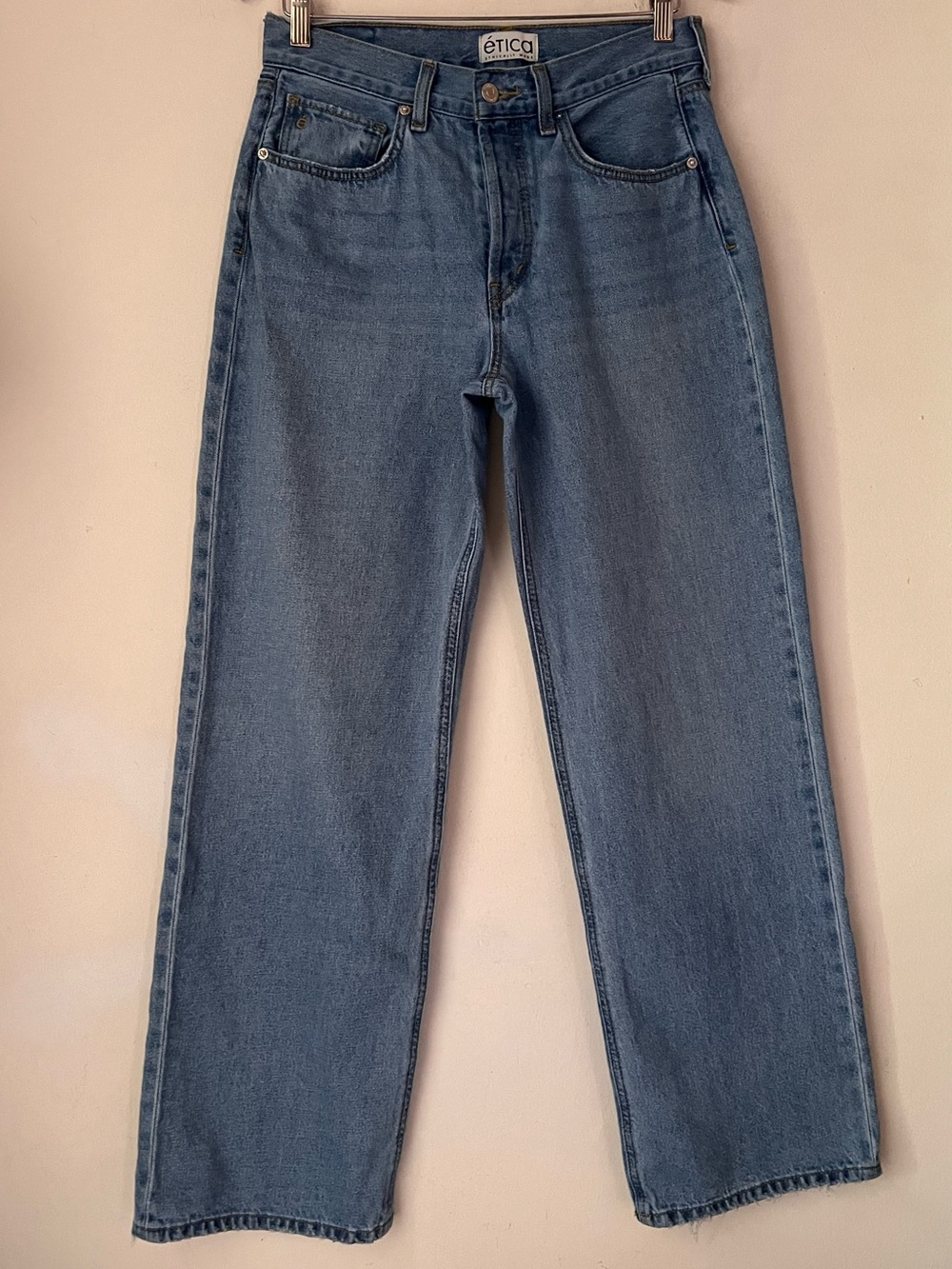 Etica Relaxed Wide Leg Jeans Sz 27 Button Fly